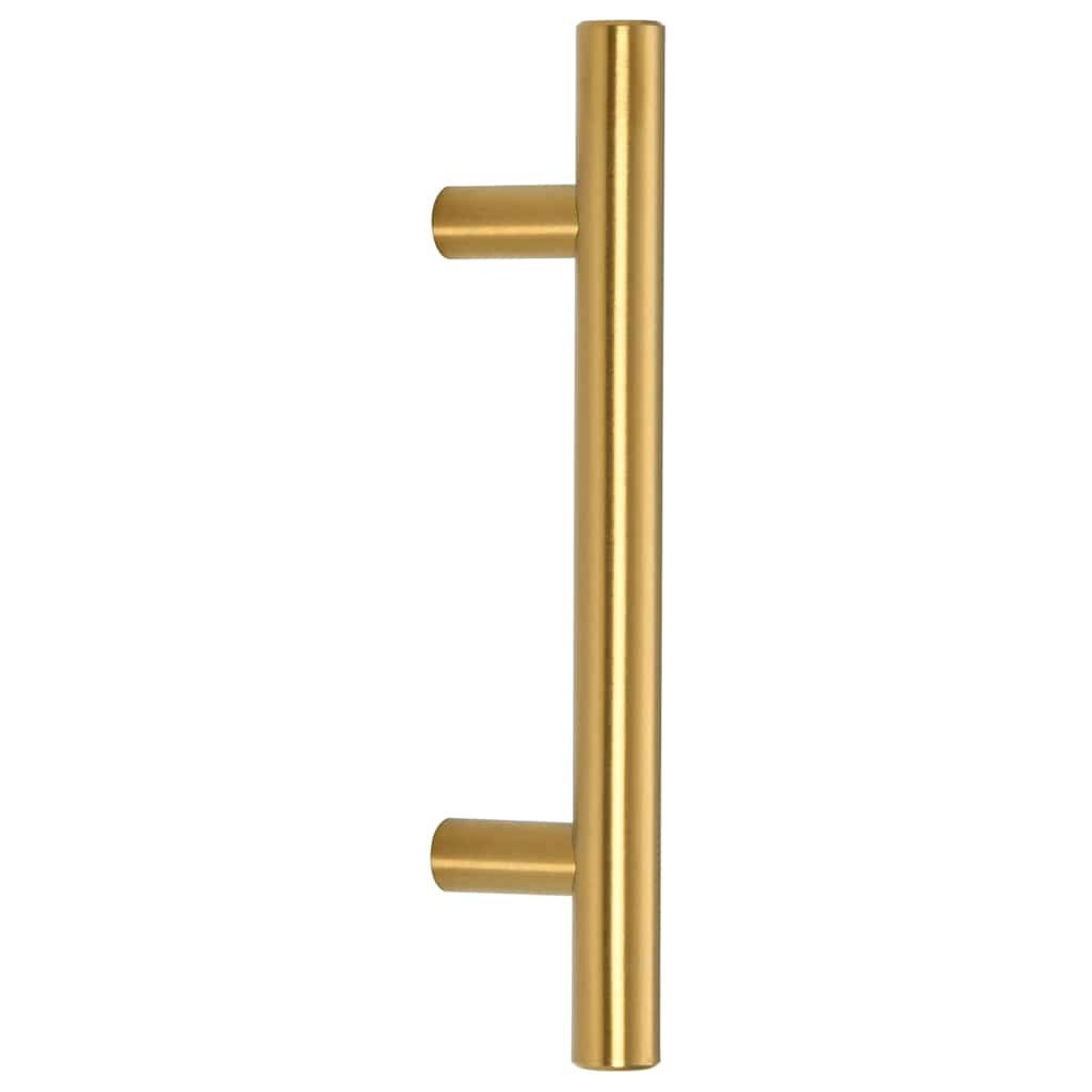 vidaXL Mânere de dulap, 10 buc., auriu, 64 mm, oțel inoxidabil