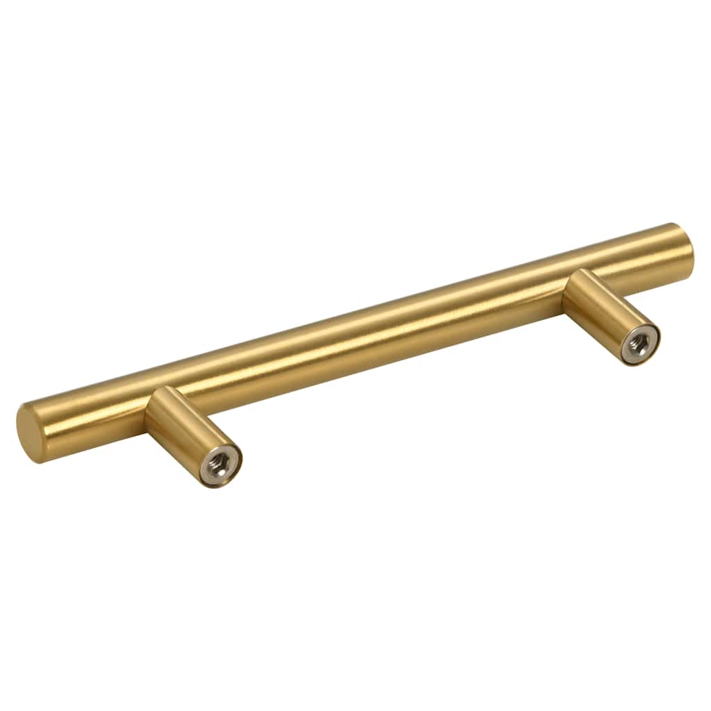 vidaXL Mânere de dulap, 10 buc., auriu, 96 mm, oțel inoxidabil vidaXL Mânere de dulap, 10 buc., auriu, 96 mm, oțel inoxidabil