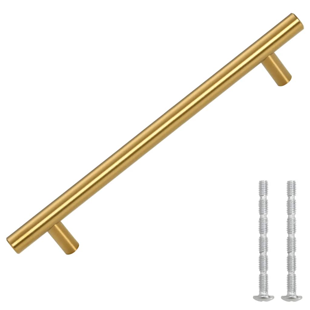 vidaXL Mânere de dulap, 10 buc., auriu, 160 mm, oțel inoxidabil vidaXL Mânere de dulap, 10 buc., auriu, 160 mm, oțel inoxidabil
