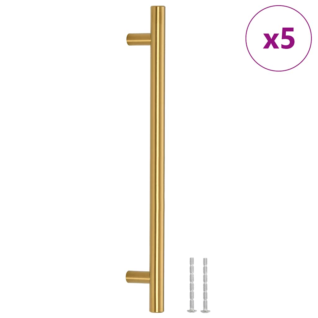 vidaXL Mânere de dulap, 5 buc., auriu, 192 mm, oțel inoxidabil vidaXL Mânere de dulap, 5 buc., auriu, 192 mm, oțel inoxidabil