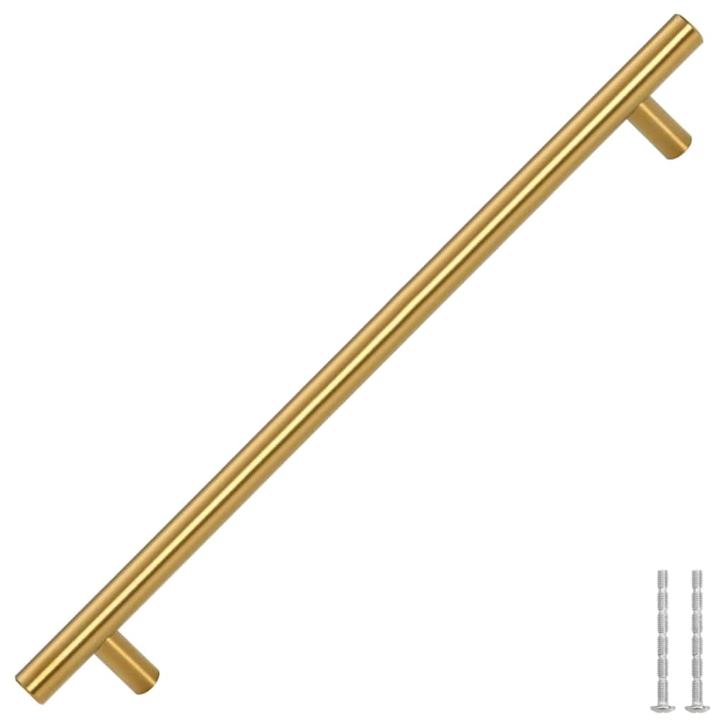 vidaXL Mânere de dulap, 5 buc., auriu, 224 mm, oțel inoxidabil vidaXL Mânere de dulap, 5 buc., auriu, 224 mm, oțel inoxidabil