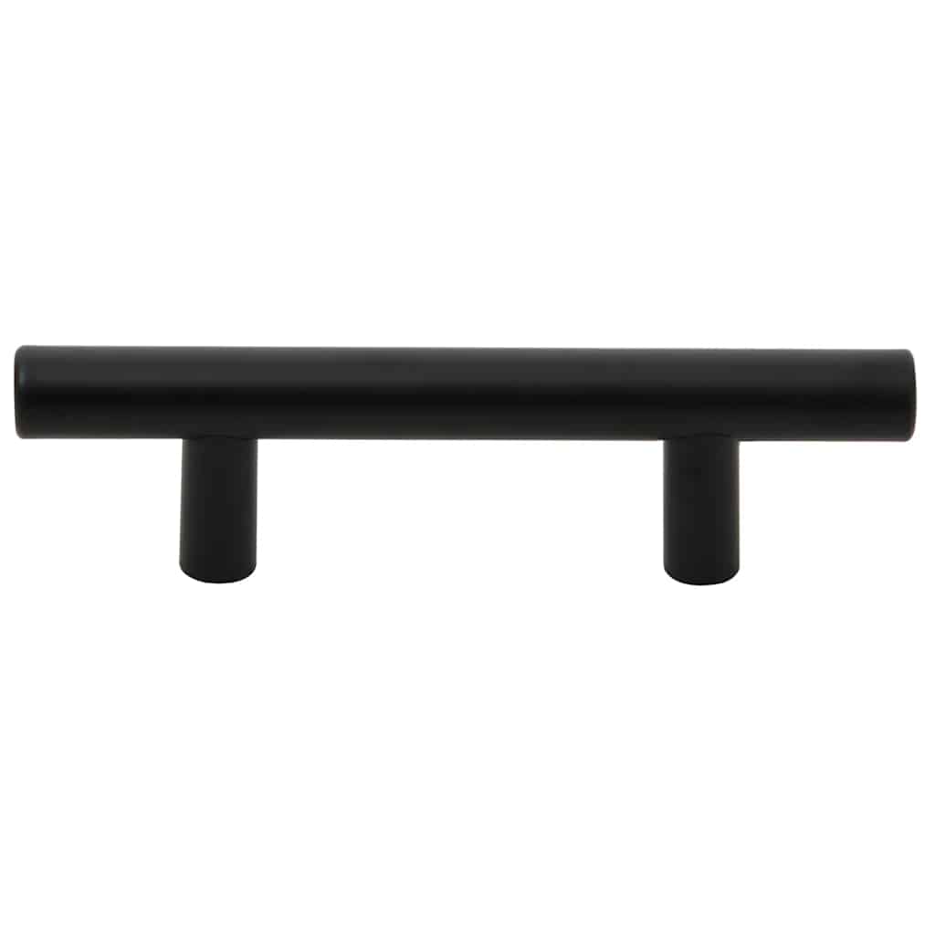 vidaXL Mânere de dulap, 10 buc., negru, 64 mm, oțel inoxidabil vidaXL Mânere de dulap, 10 buc., negru, 64 mm, oțel inoxidabil