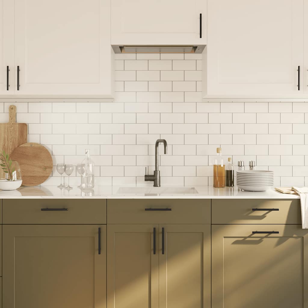 vidaXL Mânere de dulap, 10 buc., negru, 96 mm, oțel inoxidabil vidaXL Mânere de dulap, 10 buc., negru, 96 mm, oțel inoxidabil