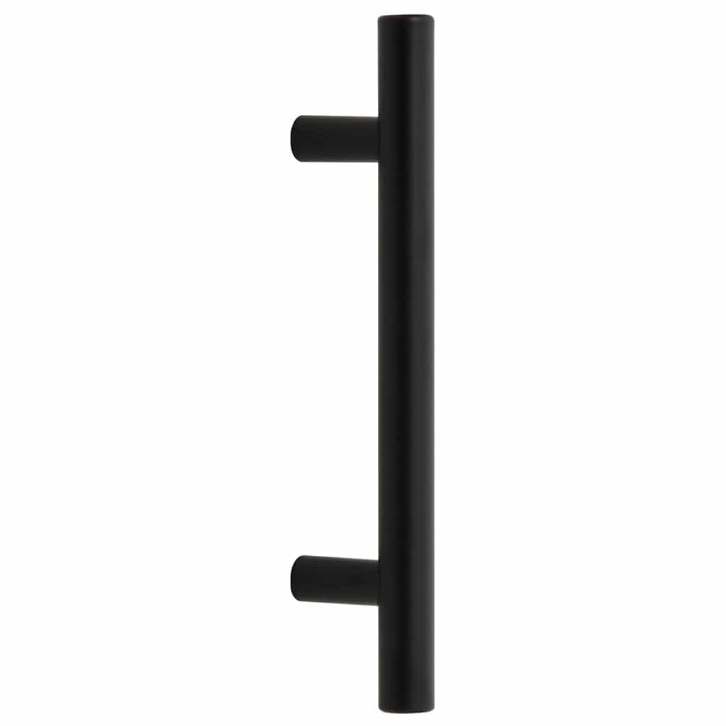 vidaXL Mânere de dulap, 10 buc., negru, 96 mm, oțel inoxidabil vidaXL Mânere de dulap, 10 buc., negru, 96 mm, oțel inoxidabil