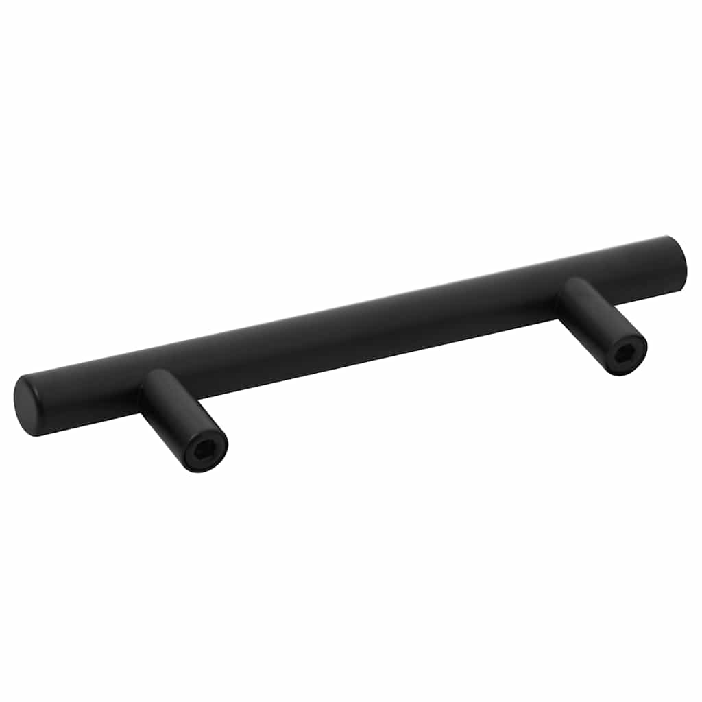 vidaXL Mânere de dulap, 10 buc., negru, 96 mm, oțel inoxidabil vidaXL Mânere de dulap, 10 buc., negru, 96 mm, oțel inoxidabil
