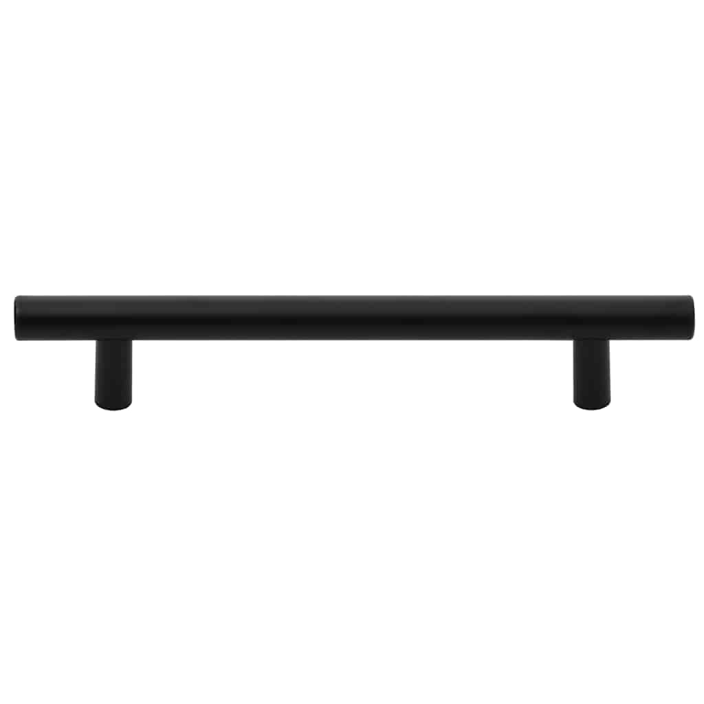 vidaXL Mânere de dulap, 10 buc., negru, 128 mm, oțel inoxidabil