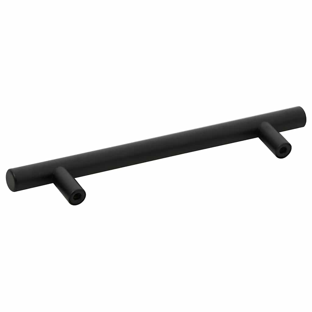 vidaXL Mânere de dulap, 10 buc., negru, 128 mm, oțel inoxidabil
