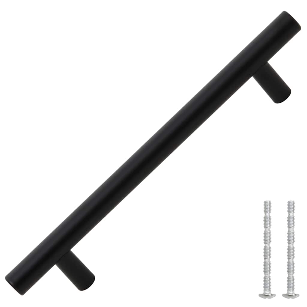 vidaXL Mânere de dulap, 10 buc., negru, 160 mm, oțel inoxidabil vidaXL Mânere de dulap, 10 buc., negru, 160 mm, oțel inoxidabil