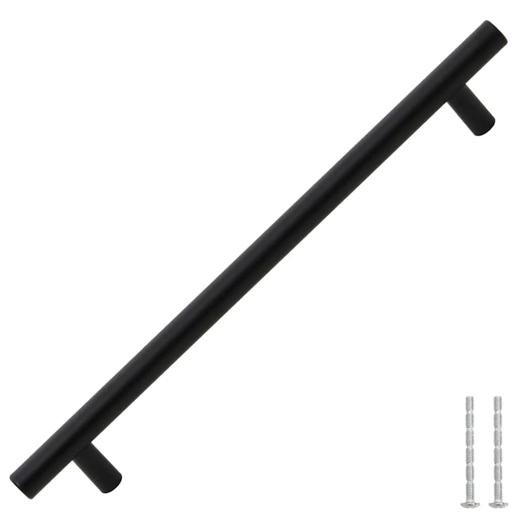 vidaXL Mânere de dulap, 5 buc., negru, 192 mm, oțel inoxidabil vidaXL Mânere de dulap, 5 buc., negru, 192 mm, oțel inoxidabil