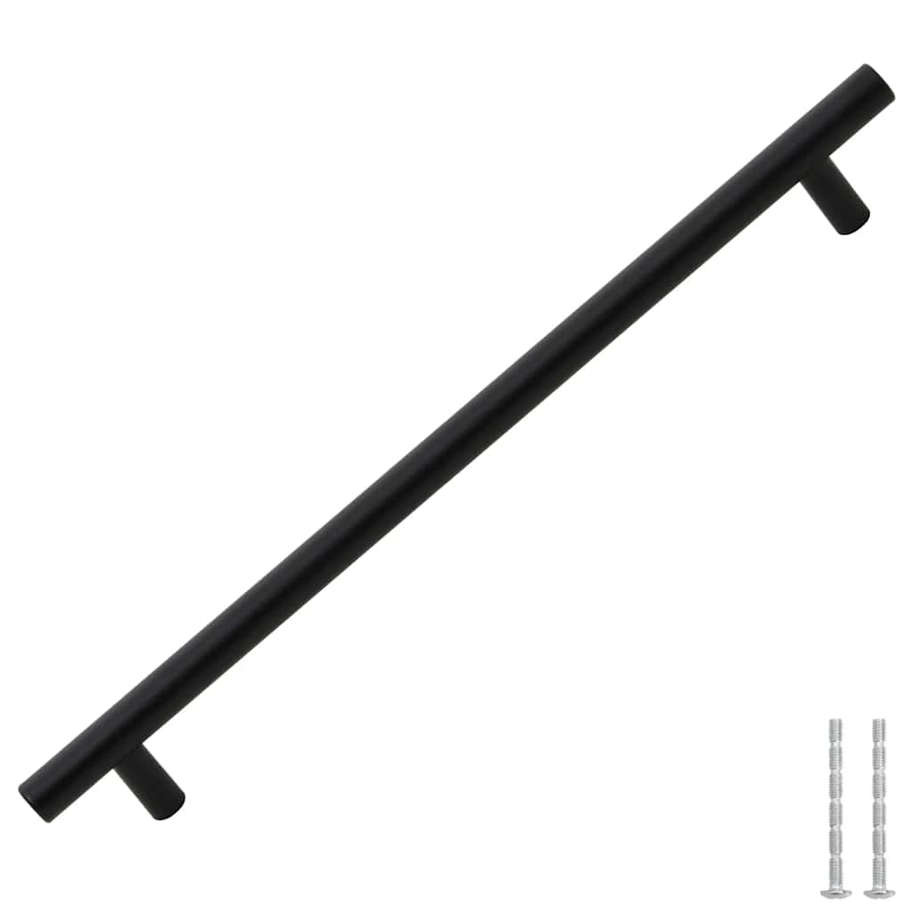 vidaXL Mânere de dulap, 5 buc., negru, 224 mm, oțel inoxidabil vidaXL Mânere de dulap, 5 buc., negru, 224 mm, oțel inoxidabil