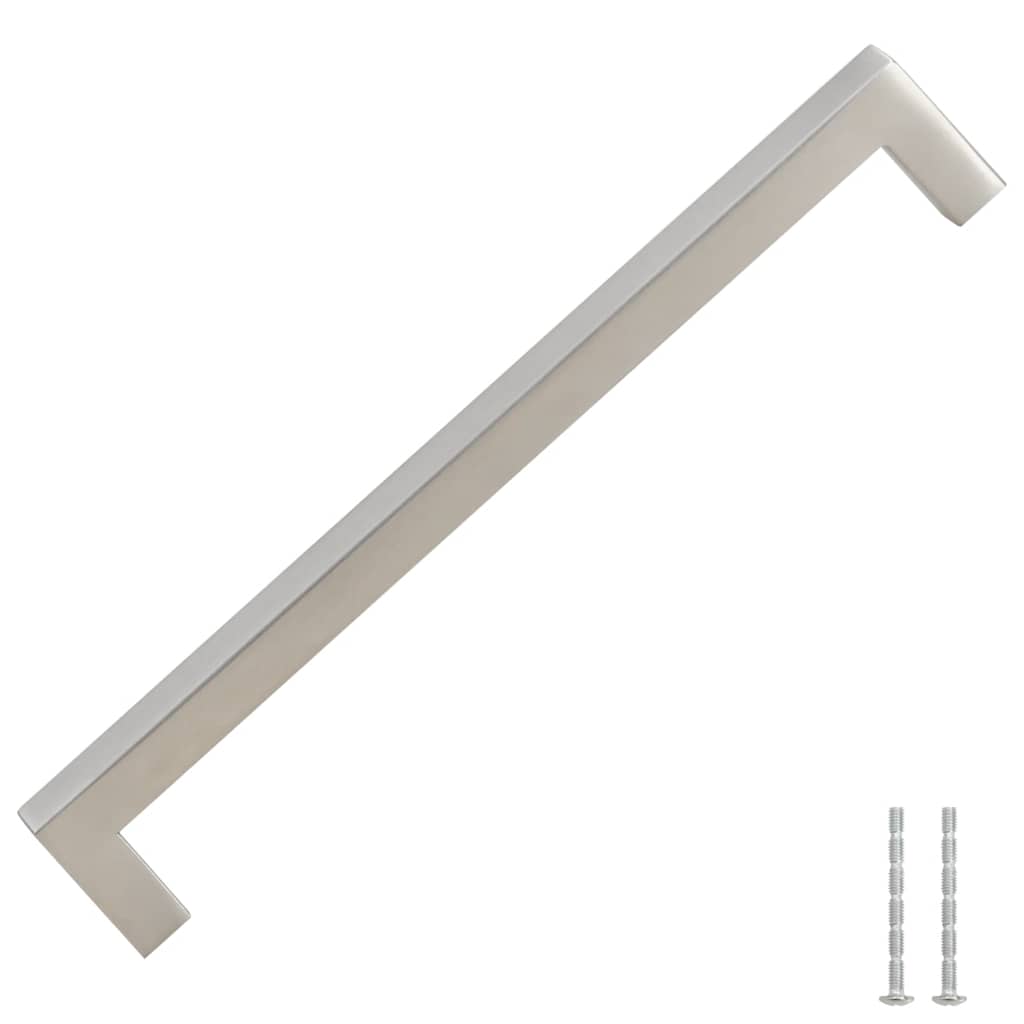 vidaXL Mânere de dulap, 5 buc., argintiu, 192 mm, oțel inoxidabil vidaXL Mânere de dulap, 5 buc., argintiu, 192 mm, oțel inoxidabil