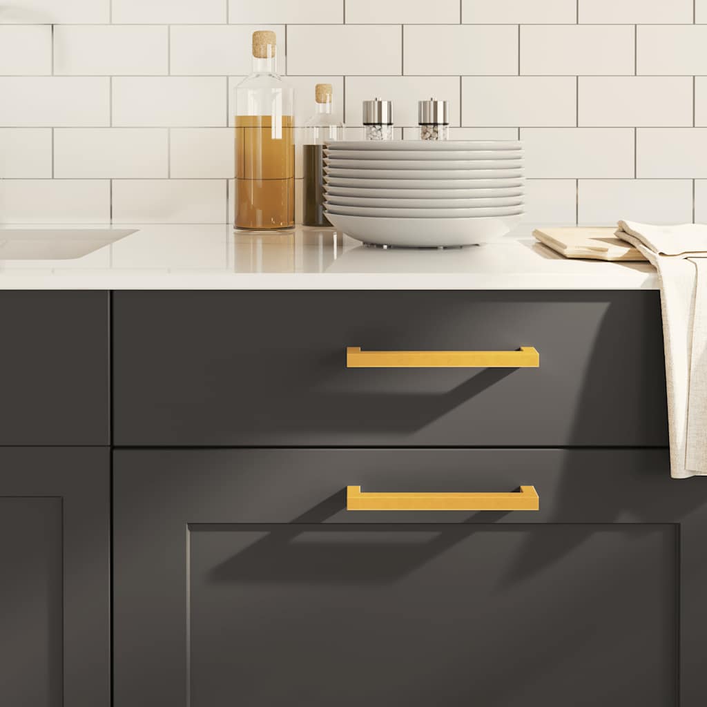 vidaXL Mânere de dulap, 10 buc., auriu, 160 mm, oțel inoxidabil vidaXL Mânere de dulap, 10 buc., auriu, 160 mm, oțel inoxidabil
