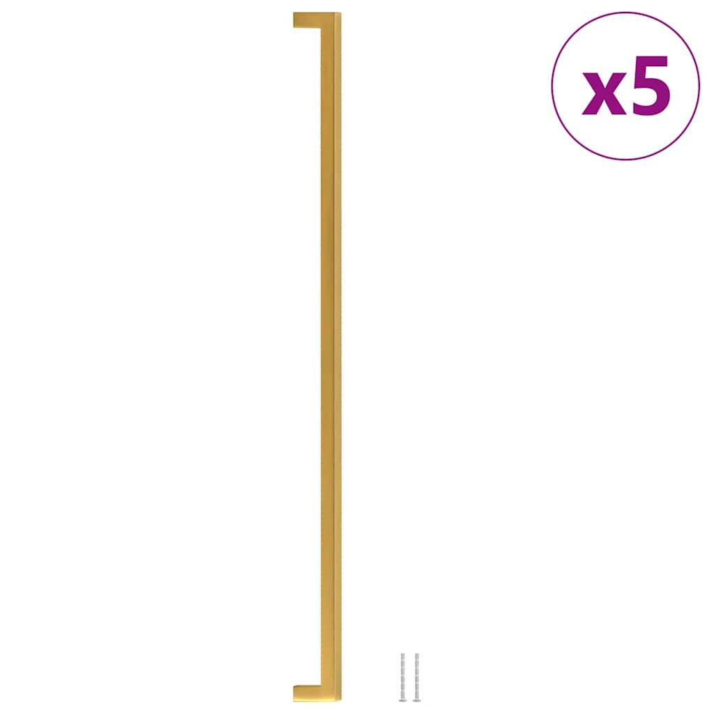 vidaXL Mânere de dulap, 5 buc., auriu, 480 mm, oțel inoxidabil vidaXL Mânere de dulap, 5 buc., auriu, 480 mm, oțel inoxidabil