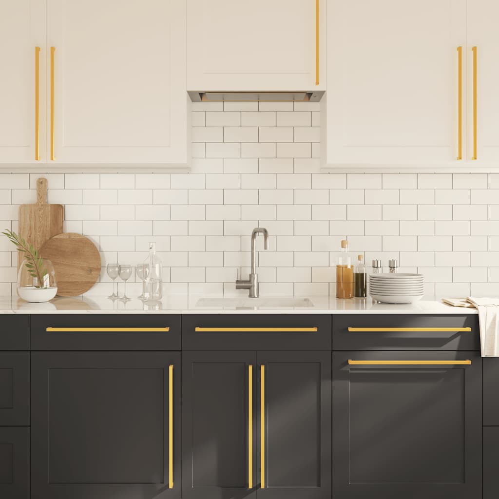 vidaXL Mânere de dulap, 5 buc., auriu, 480 mm, oțel inoxidabil vidaXL Mânere de dulap, 5 buc., auriu, 480 mm, oțel inoxidabil