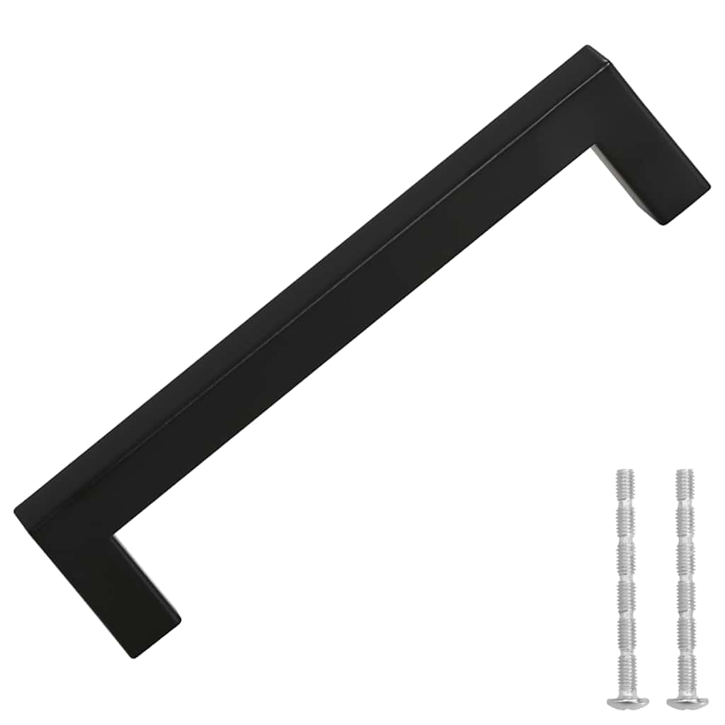 vidaXL Mânere de dulap, 10 buc., negru, 128 mm, oțel inoxidabil vidaXL Mânere de dulap, 10 buc., negru, 128 mm, oțel inoxidabil