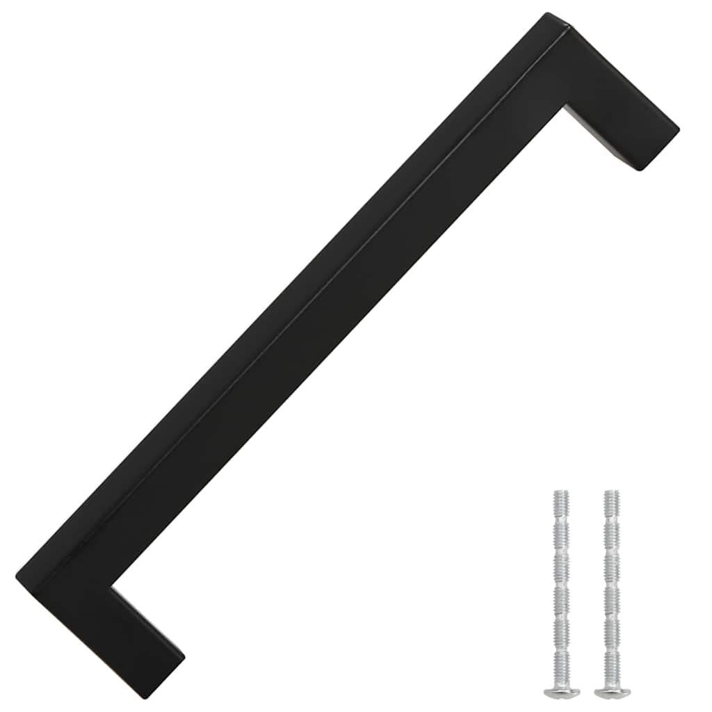 vidaXL Mânere de dulap, 10 buc., negru, 160 mm, oțel inoxidabil vidaXL Mânere de dulap, 10 buc., negru, 160 mm, oțel inoxidabil