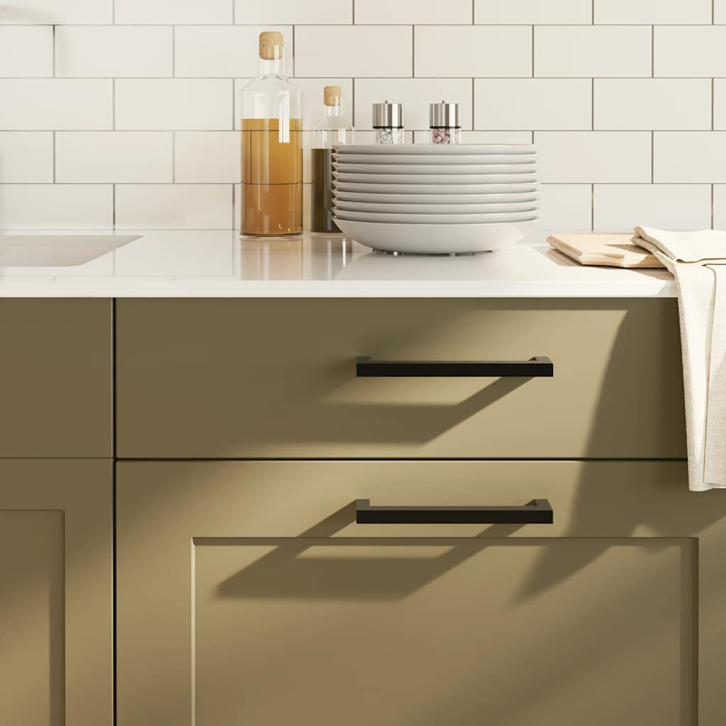 vidaXL Mânere de dulap, 10 buc., negru, 160 mm, oțel inoxidabil vidaXL Mânere de dulap, 10 buc., negru, 160 mm, oțel inoxidabil