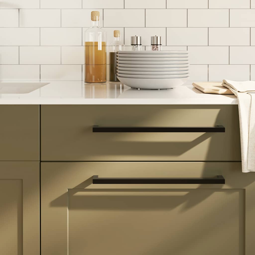 vidaXL Mânere de dulap, 5 buc., negru, 320 mm, oțel inoxidabil vidaXL Mânere de dulap, 5 buc., negru, 320 mm, oțel inoxidabil