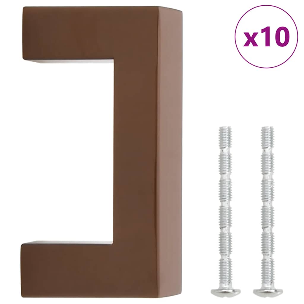 vidaXL Mânere de dulap, 10 buc., bronz, 64 mm, oțel inoxidabil vidaXL Mânere de dulap, 10 buc., bronz, 64 mm, oțel inoxidabil