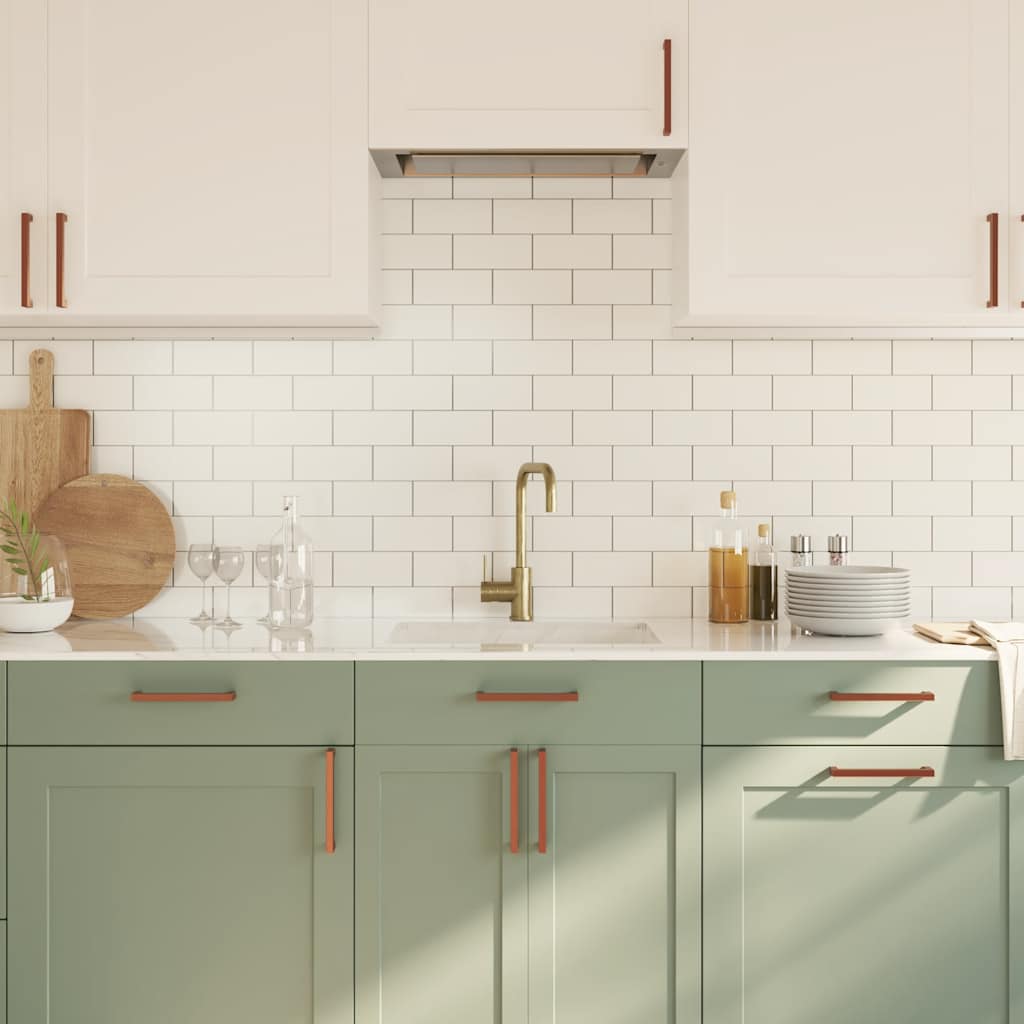 vidaXL Mânere de dulap, 10 buc., bronz, 160 mm, oțel inoxidabil