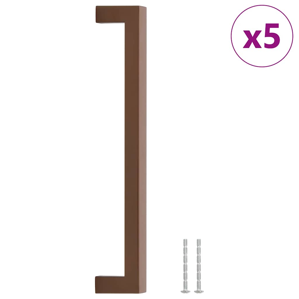 vidaXL Mânere de dulap, 5 buc., bronz, 224 mm, oțel inoxidabil vidaXL Mânere de dulap, 5 buc., bronz, 224 mm, oțel inoxidabil