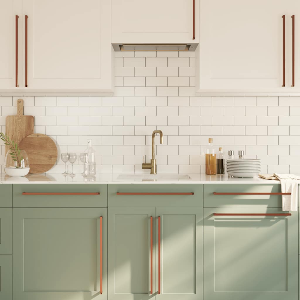 vidaXL Mânere de dulap, 5 buc., bronz, 480 mm, oțel inoxidabil