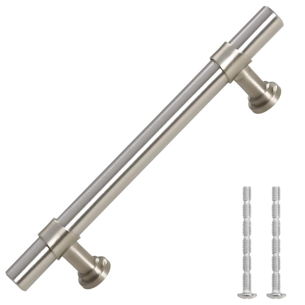 vidaXL Mânere de dulap, 10 buc., argintiu, 96 mm, oțel inoxidabil vidaXL Mânere de dulap, 10 buc., argintiu, 96 mm, oțel inoxidabil