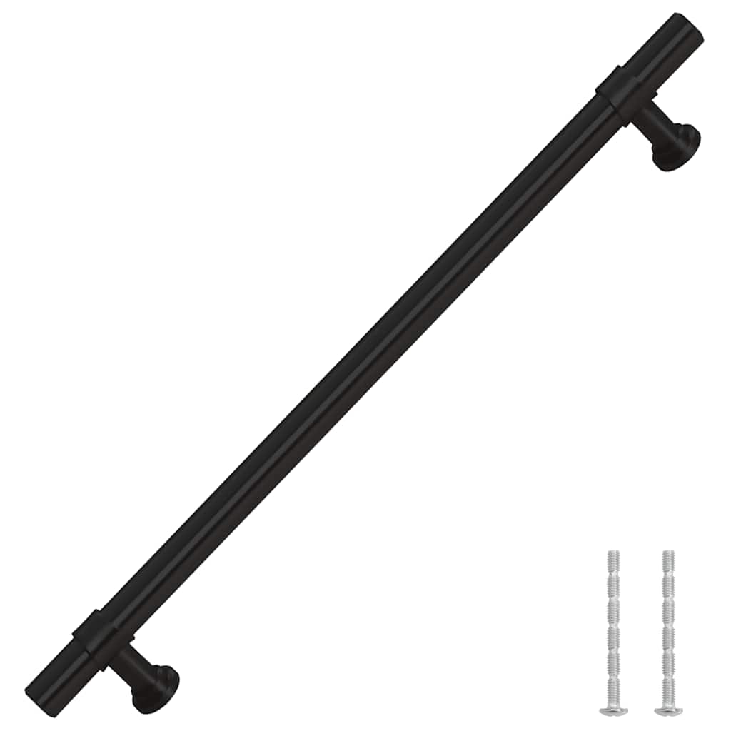 vidaXL Mânere de dulap, 5 buc., negru, 192 mm, oțel inoxidabil vidaXL Mânere de dulap, 5 buc., negru, 192 mm, oțel inoxidabil