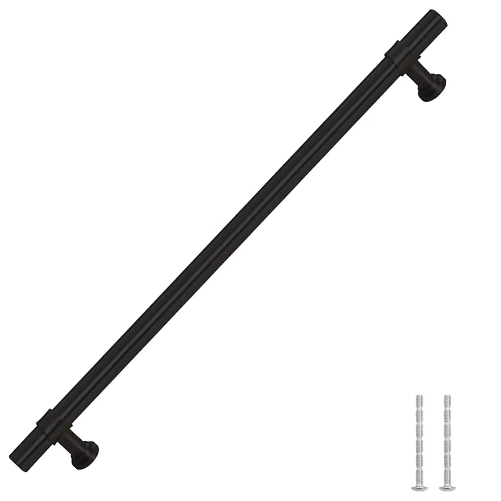 vidaXL Mânere de dulap, 5 buc., negru, 224 mm, oțel inoxidabil vidaXL Mânere de dulap, 5 buc., negru, 224 mm, oțel inoxidabil
