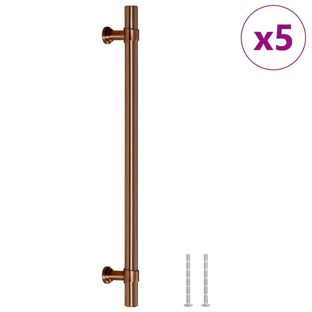 vidaXL Mânere de dulap, 5 buc., bronz, 192 mm, oțel inoxidabil