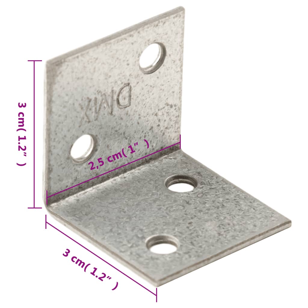 vidaXL Suporturi unghiulare 150 buc. 2 mm 30x25x30 mm oțel galvanizat vidaXL Suporturi unghiulare 150 buc. 2 mm 30x25x30 mm oțel galvanizat