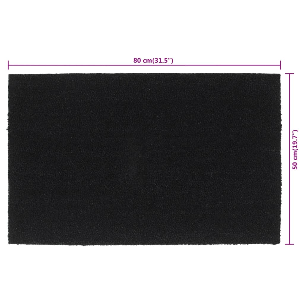 vidaXL Covoraș de ușă, negru, 50x80 cm, fibre de cocos vidaXL Covoraș de ușă, negru, 50x80 cm, fibre de cocos