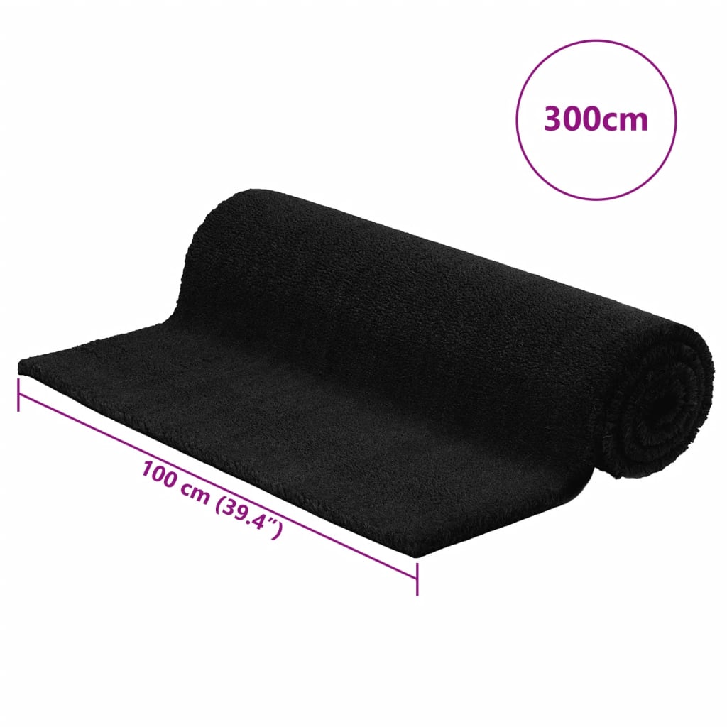vidaXL Covoraș de ușă, negru, 100x300 cm, fibre de cocos vidaXL Covoraș de ușă, negru, 100x300 cm, fibre de cocos