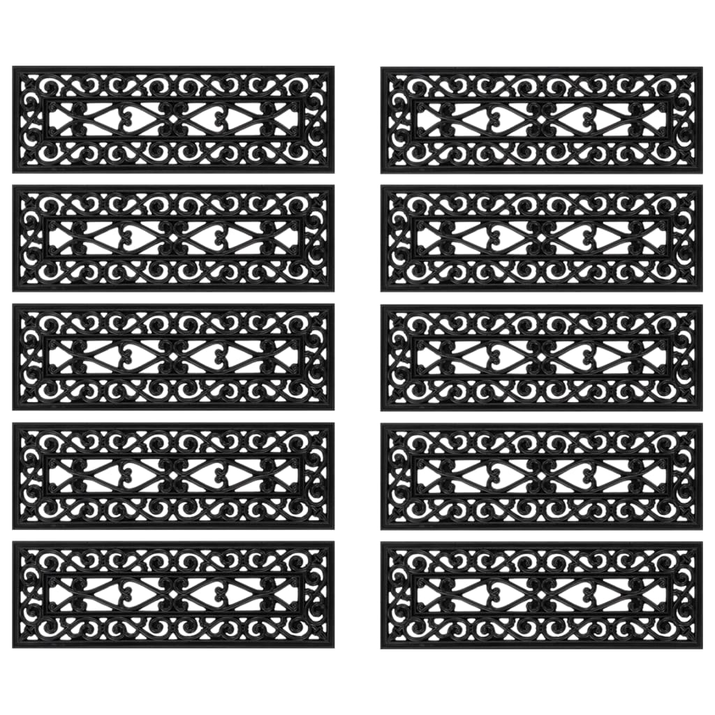vidaXL Trepte de scară, 10 buc., 25x75 cm, cauciuc vidaXL Trepte de scară, 10 buc., 25x75 cm, cauciuc