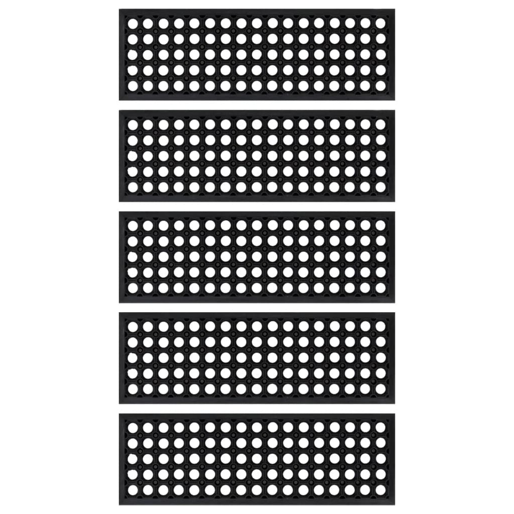 vidaXL Trepte de scară, 5 buc., 25x75 cm, cauciuc
