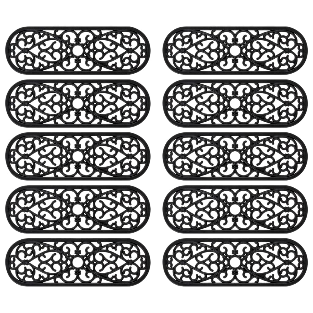 vidaXL Trepte de scară, 10 buc., 25x75 cm, cauciuc