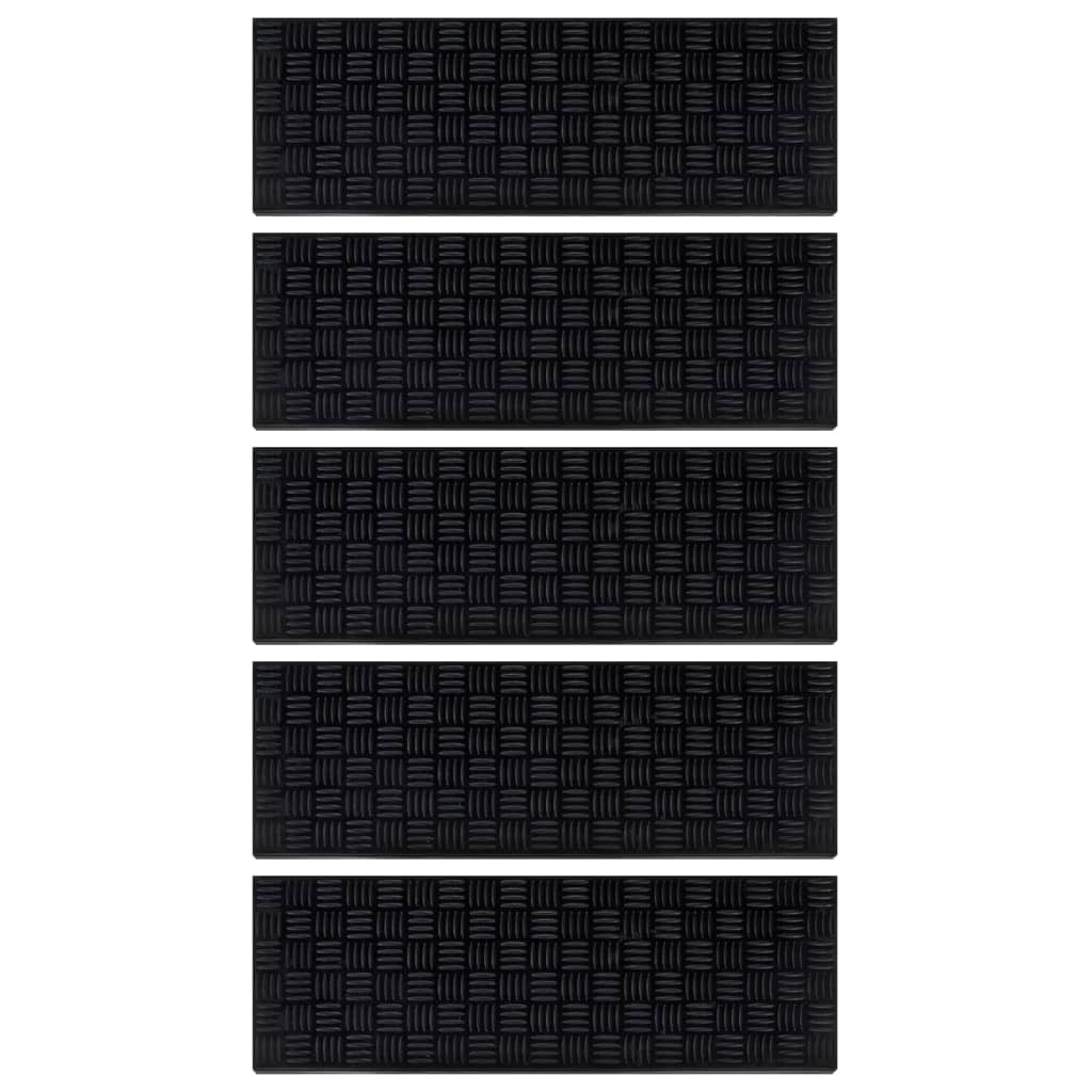 vidaXL Trepte de scară, 5 buc., 25x75 cm, cauciuc vidaXL Trepte de scară, 5 buc., 25x75 cm, cauciuc
