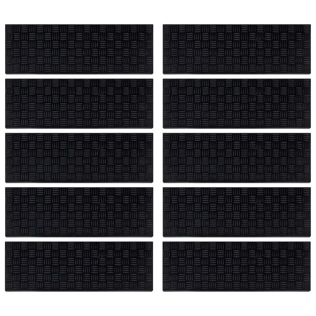 vidaXL Trepte de scară, 10 buc., 25x75 cm, cauciuc vidaXL Trepte de scară, 10 buc., 25x75 cm, cauciuc