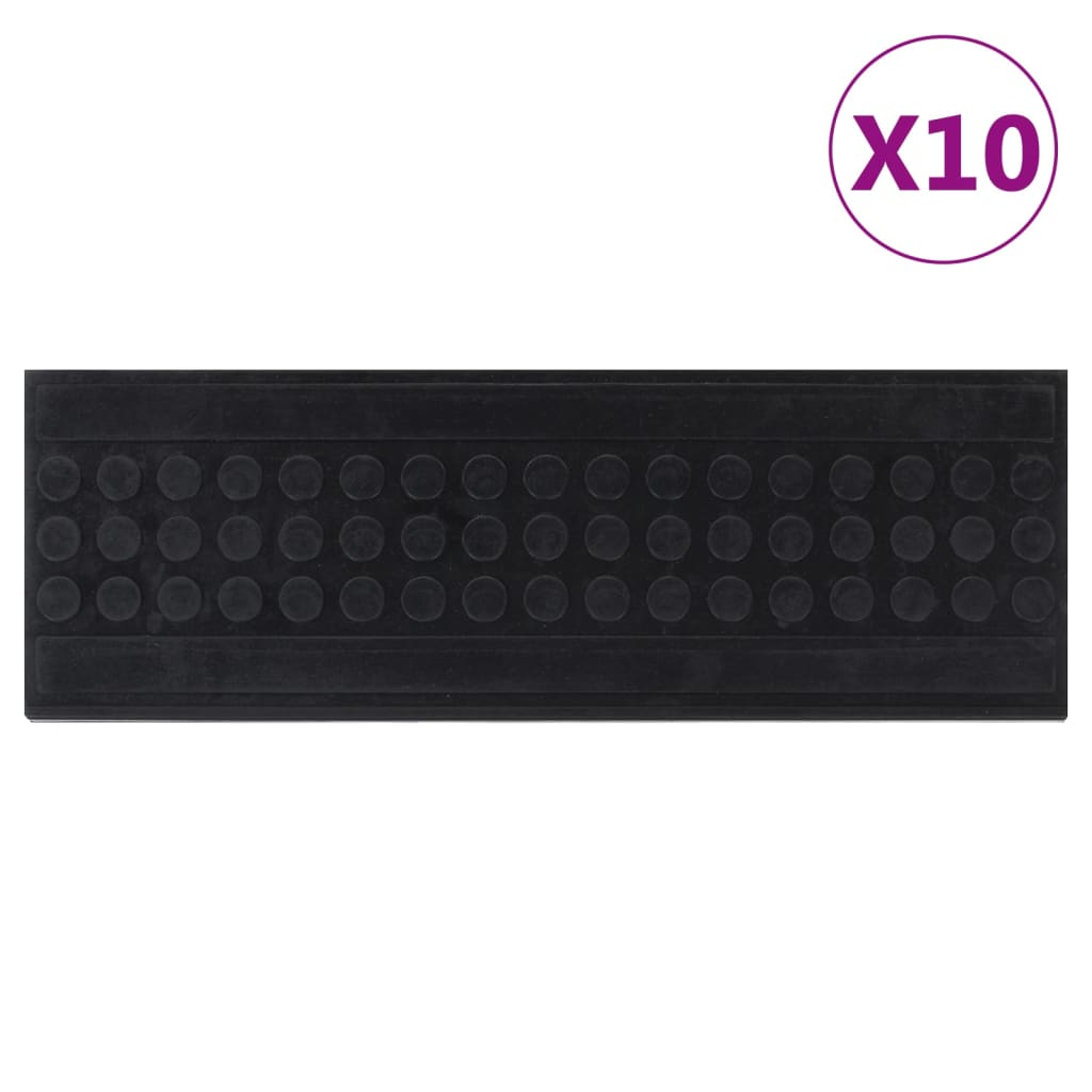 vidaXL Trepte de scară, 10 buc., 25x75 cm, cauciuc vidaXL Trepte de scară, 10 buc., 25x75 cm, cauciuc