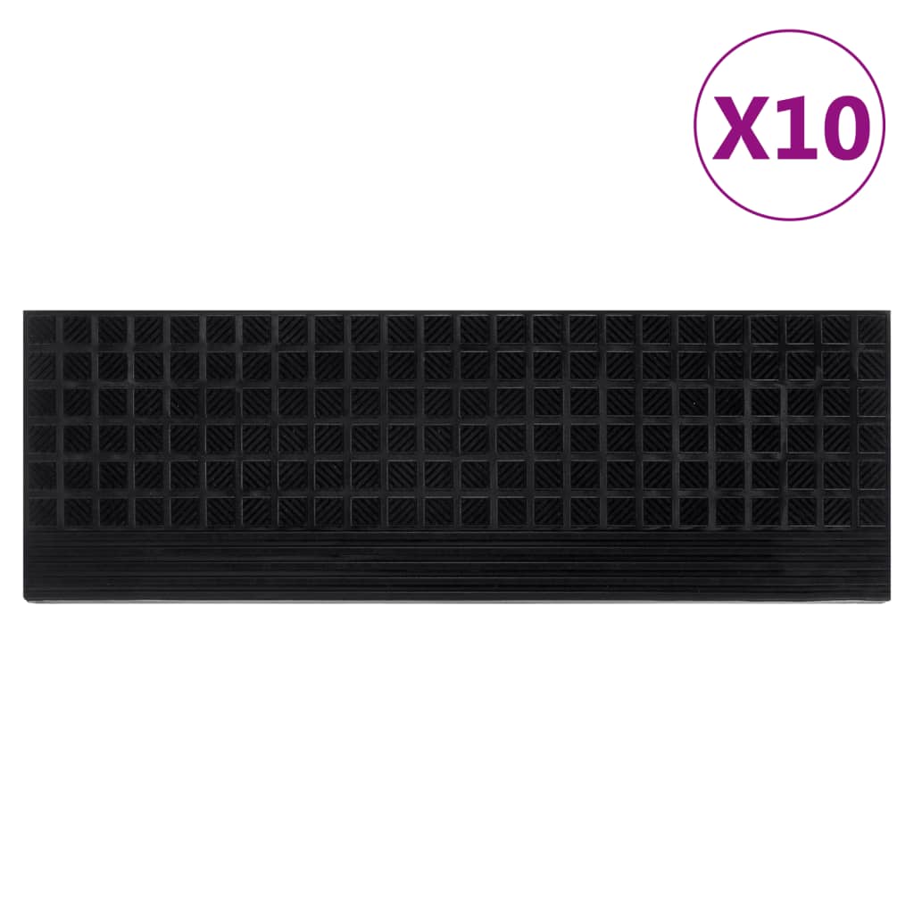 vidaXL Trepte de scară, 10 buc., 25x75 cm, cauciuc vidaXL Trepte de scară, 10 buc., 25x75 cm, cauciuc