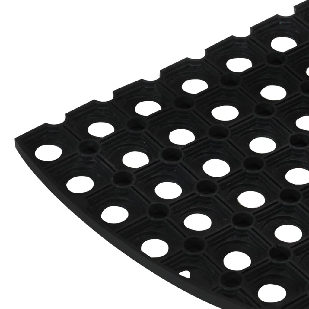 vidaXL Covoraș de ușă semirotund, 45x75 cm, cauciuc