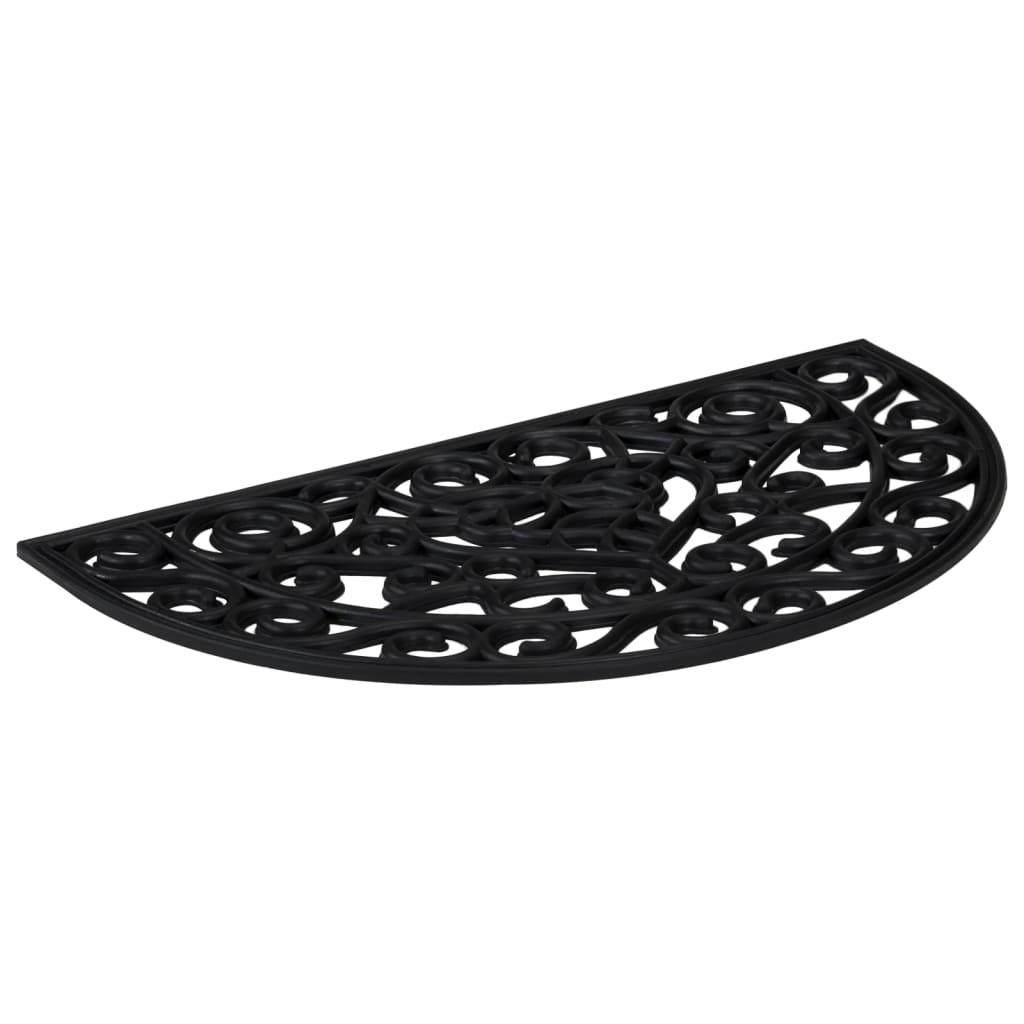 vidaXL Covoraș de ușă semirotund, 45x75 cm, cauciuc