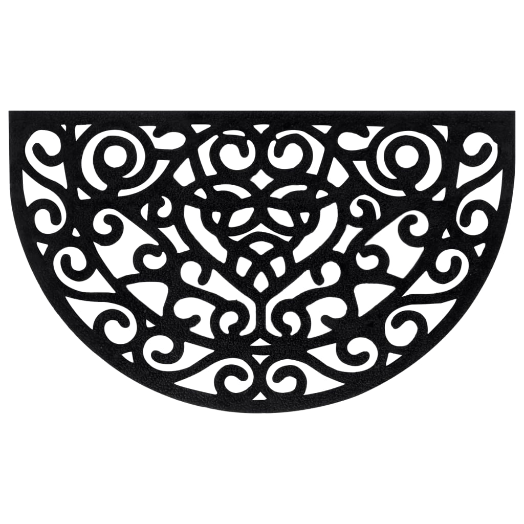 vidaXL Covoraș de ușă semirotund, 45x75 cm, cauciuc