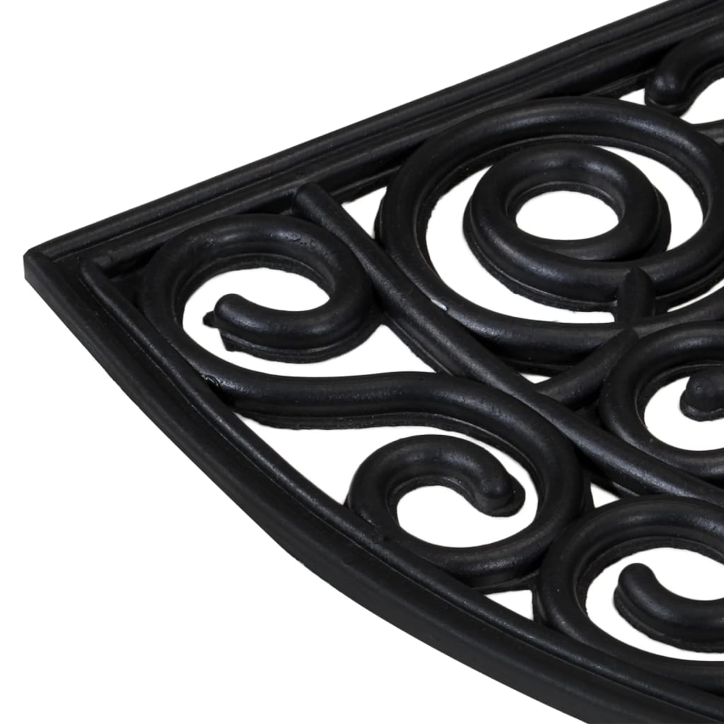 vidaXL Covoraș de ușă semirotund, 45x75 cm, cauciuc