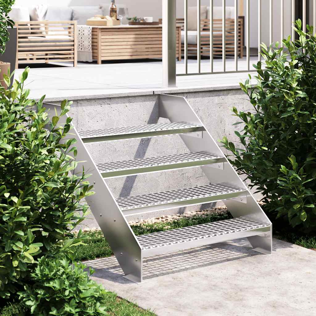 vidaXL Treaptă tip grătar, 80x24x7 cm, oțel galvanizat vidaXL Treaptă tip grătar, 80x24x7 cm, oțel galvanizat