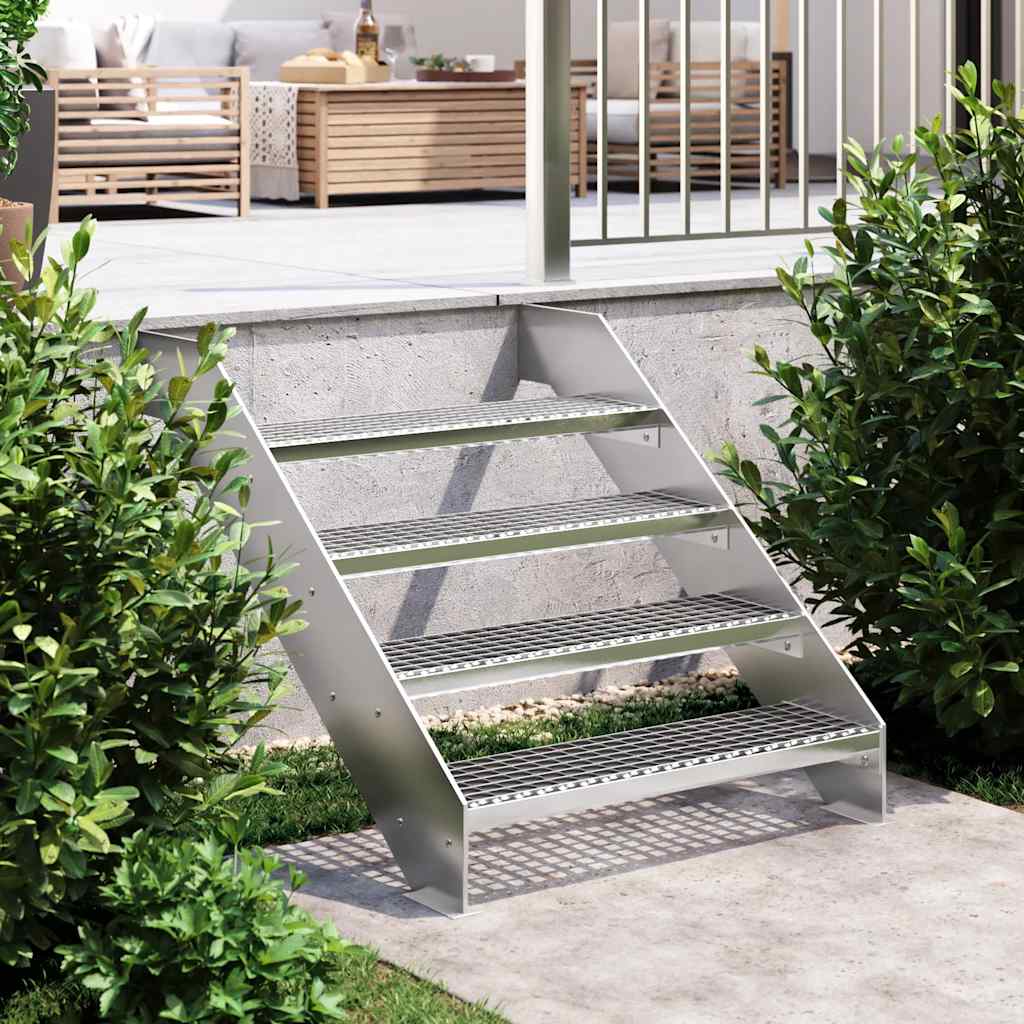 vidaXL Treaptă tip grătar, 80x24x7 cm, oțel galvanizat vidaXL Treaptă tip grătar, 80x24x7 cm, oțel galvanizat