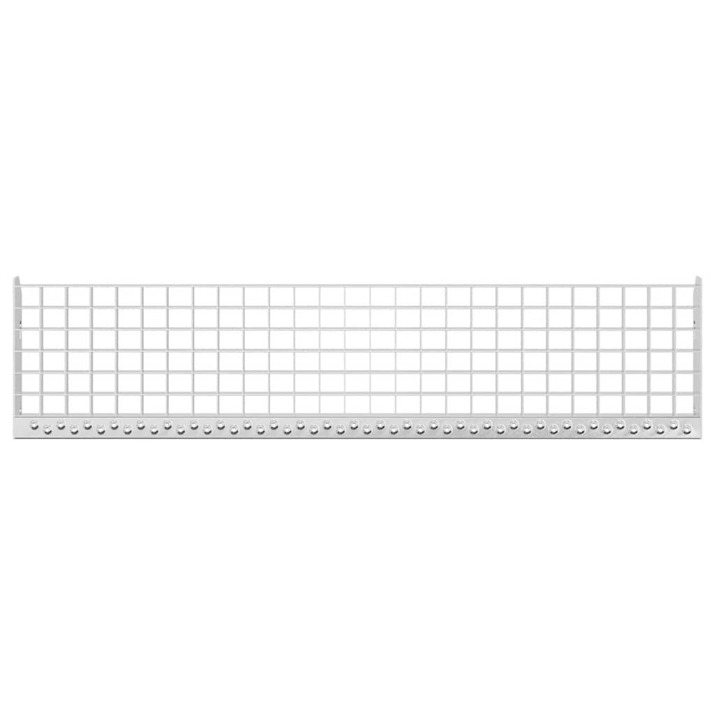 vidaXL Treaptă tip grătar, 100x24x7 cm, oțel galvanizat
