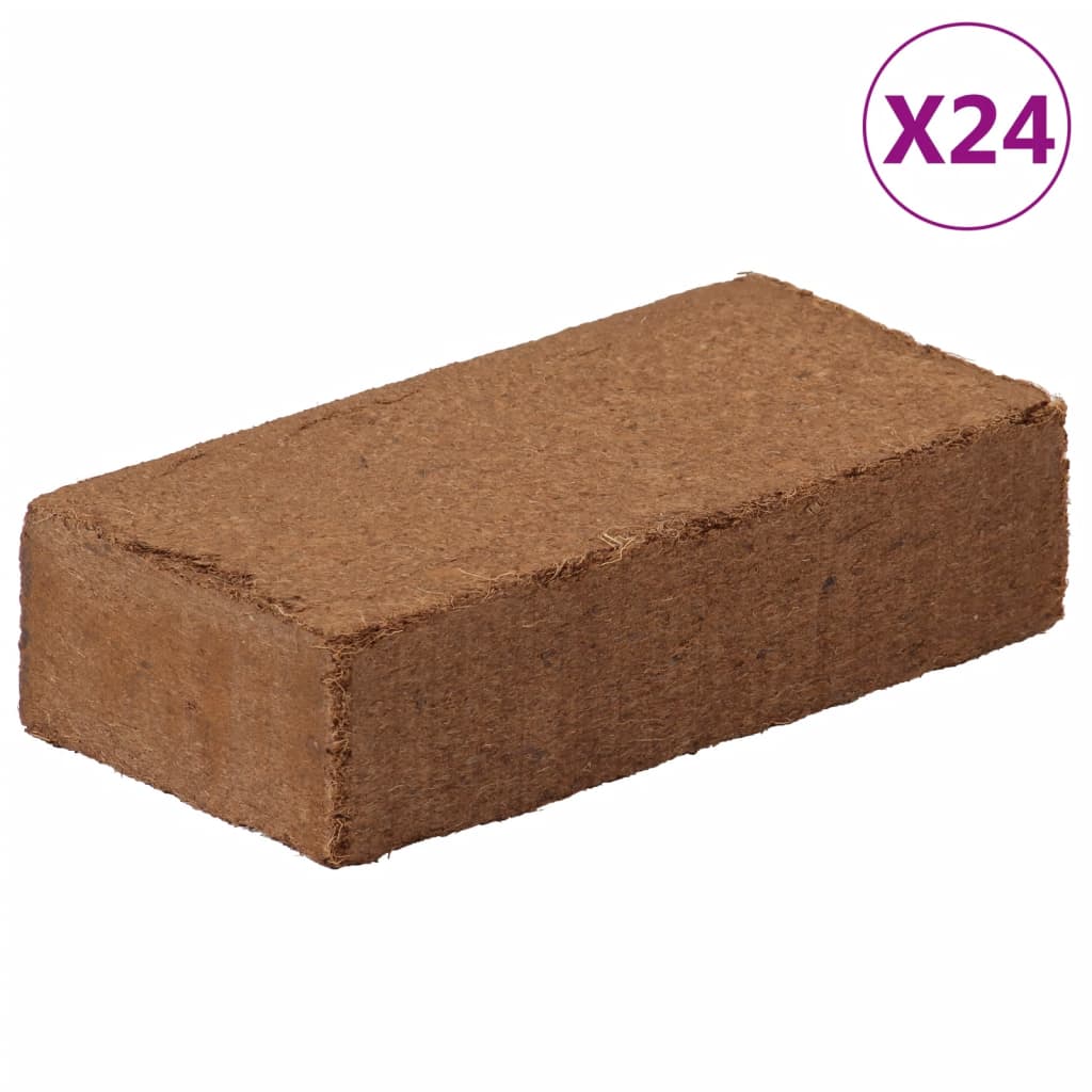 vidaXL Blocuri fibră de nucă cocos, 24 buc., 650 g/buc., 15,6 kg total vidaXL Blocuri fibră de nucă cocos, 24 buc., 650 g/buc., 15,6 kg total