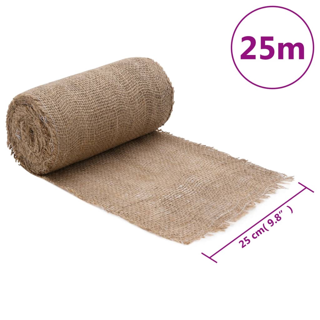 vidaXL Rulou de iută, 0,25x25 m, iută 100%, 200 g/m² vidaXL Rulou de iută, 0,25x25 m, iută 100%, 200 g/m²