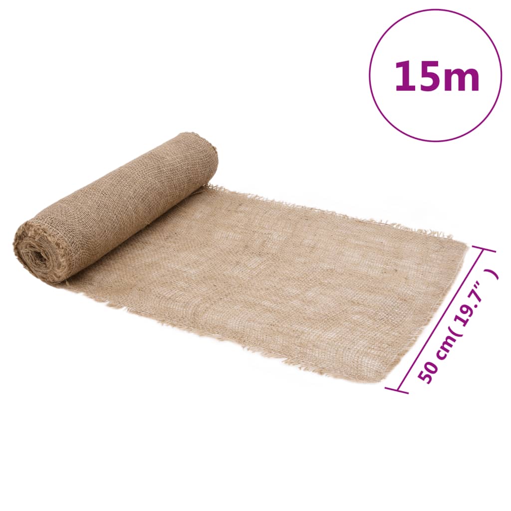 vidaXL Rulou de iută, 0,5x15 m, iută 100%, 200 g/m² vidaXL Rulou de iută, 0,5x15 m, iută 100%, 200 g/m²